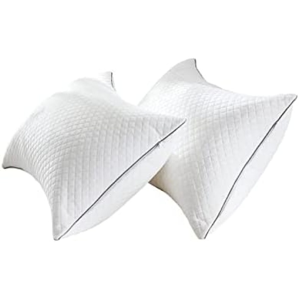 Pillows Queen Size 2 Pack for Bed Sleeping - Hotel Pillow for Side Stomach