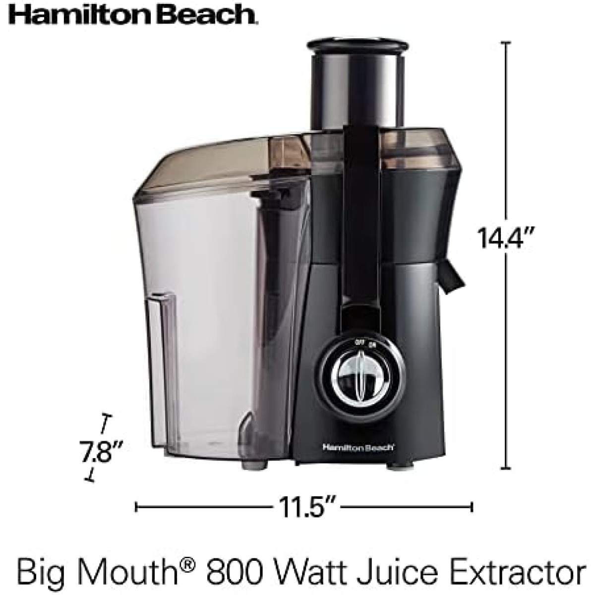 Hamilton Beach Juicer Machine, Big Mouth Large 3” Feed Chute for 