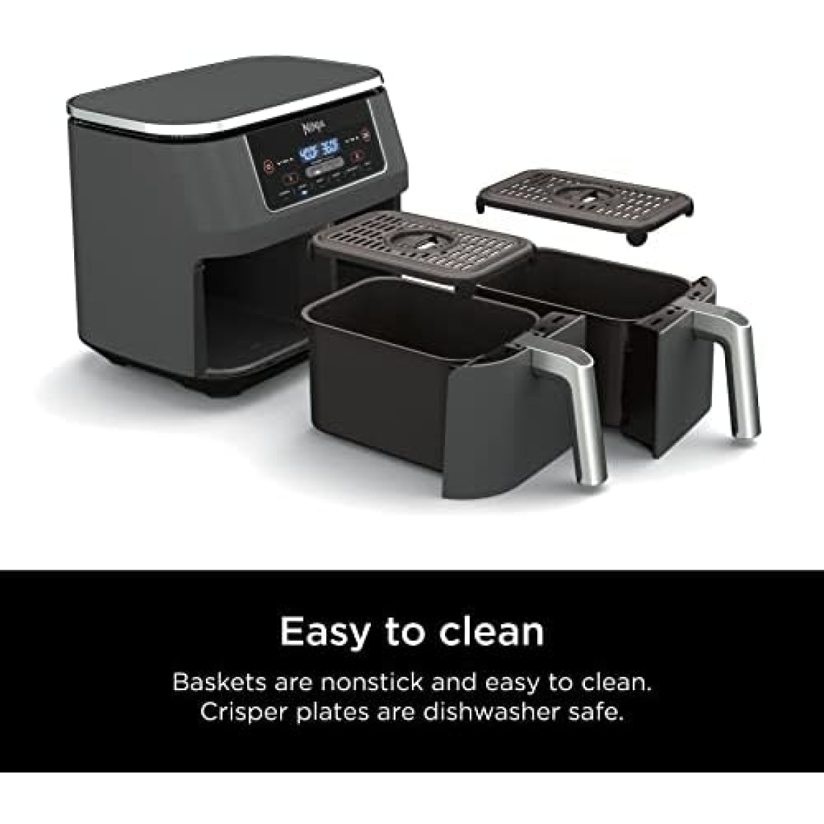 Ninja DZ201 Foodi 8 Quart 6-in-1 DualZone 2-Basket Air Fryer with